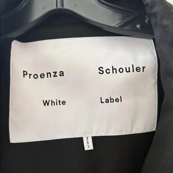 Proenza Schouler Black and Ecru Windowpane Utility Jacket Sz S - Picture 2 of 9